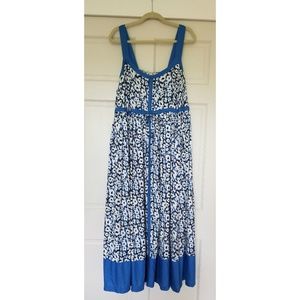 Blue and white Maxi Dress